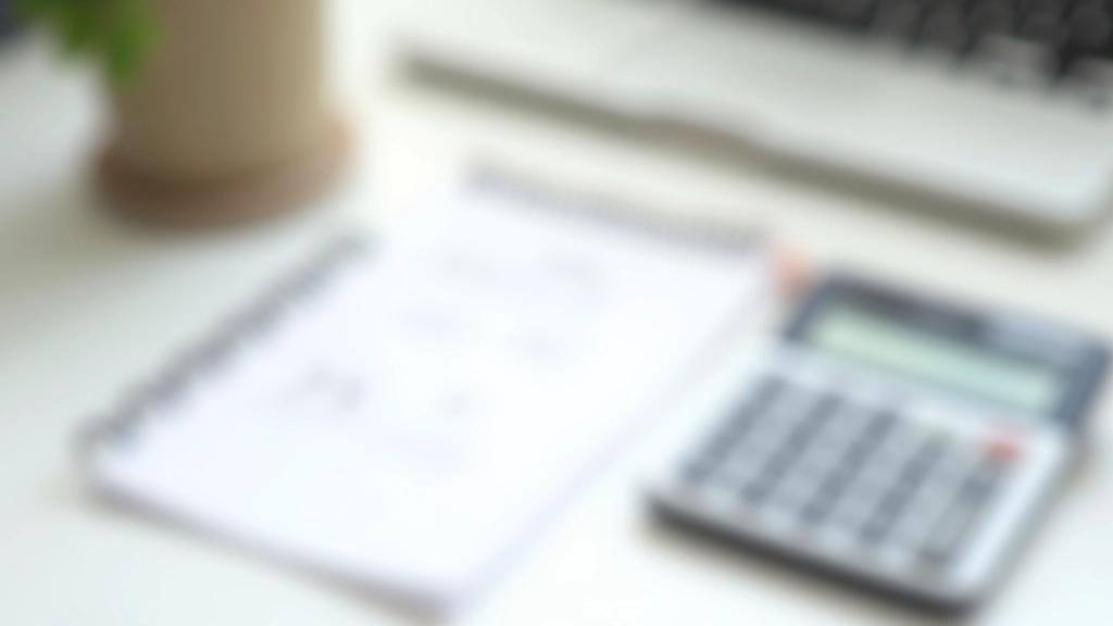 Calculatrice avec chiffres de loyer et charges annotés